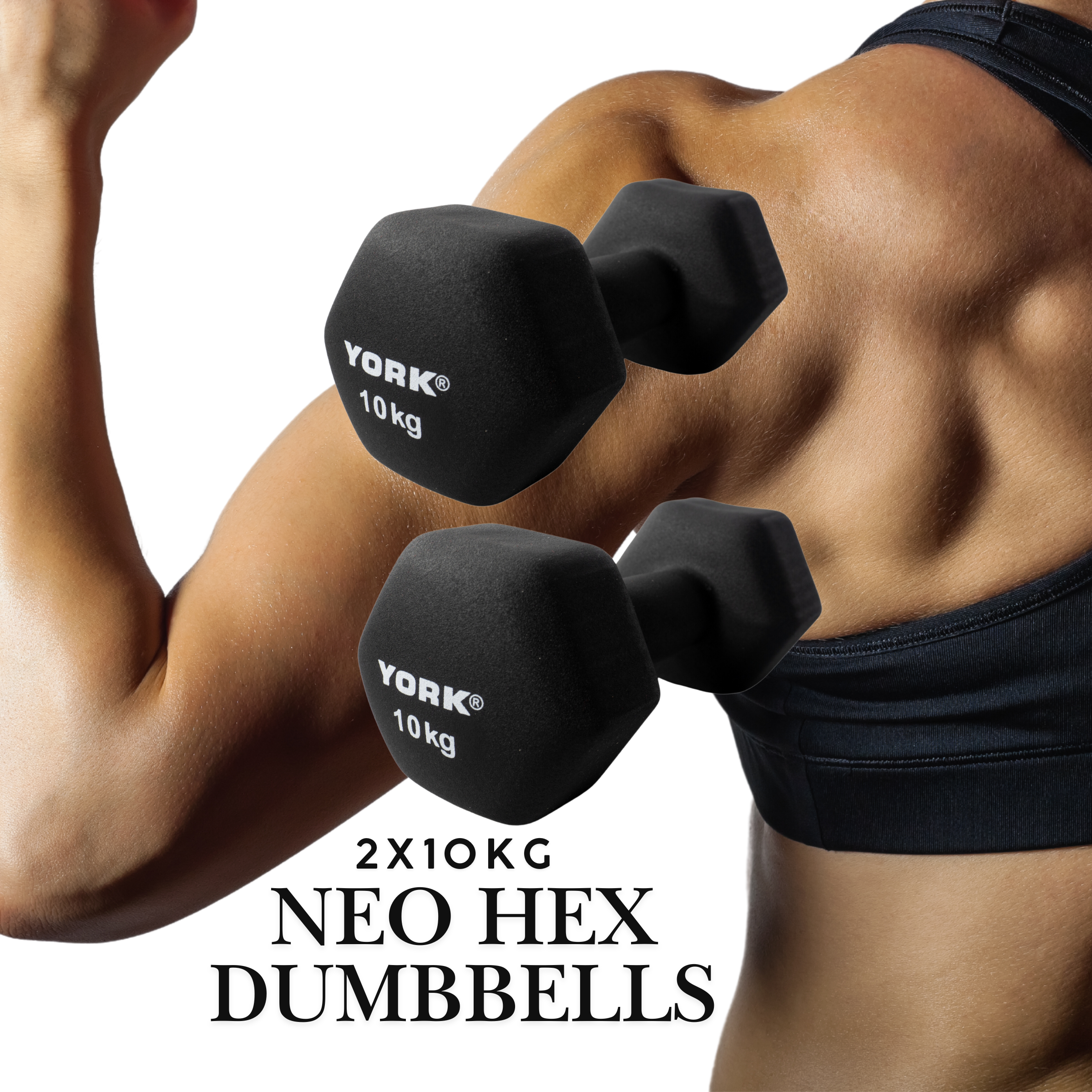 Barbell 2 x 10kg Neo Hex Dumbbells Bundle