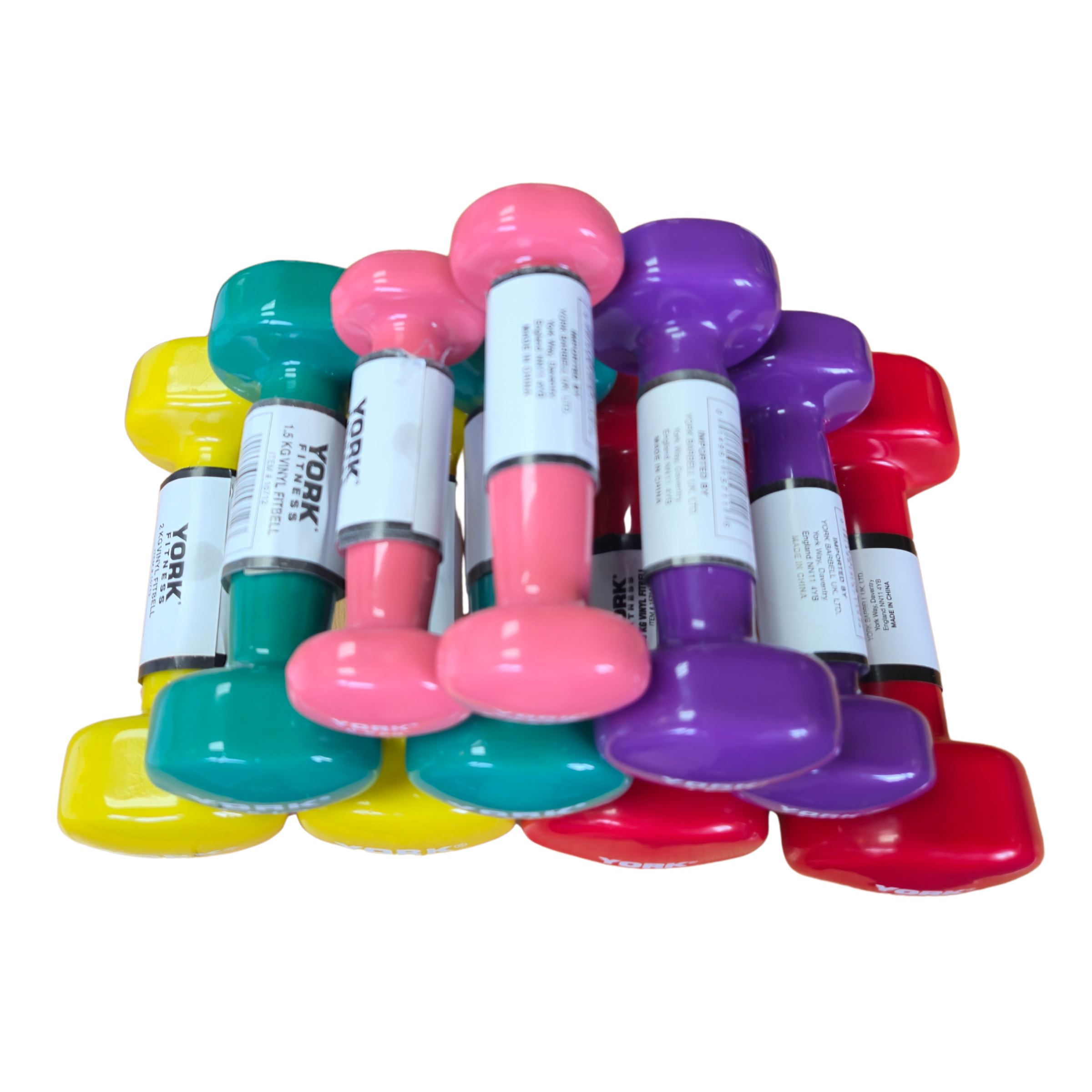 Premium FitnessTech Vinyl Dipped Dumbbells 15kg Set Bundle - Image 3
