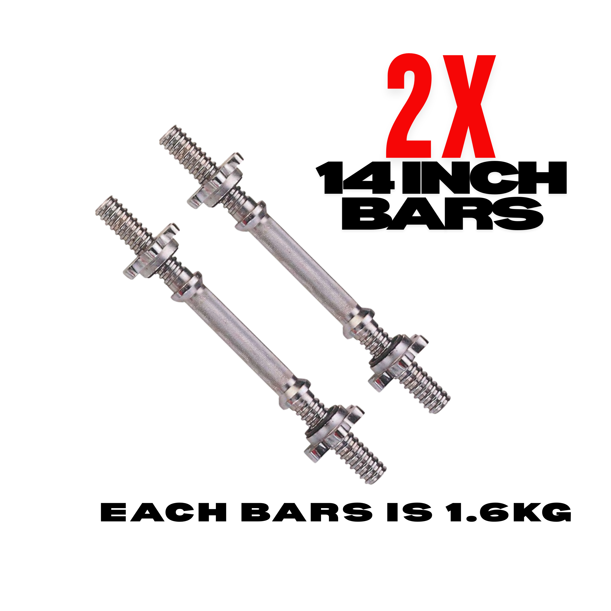 Premium FitnessTech 23 KG Cast Iron 14" Spinlock Dumbbell Set - Image 3