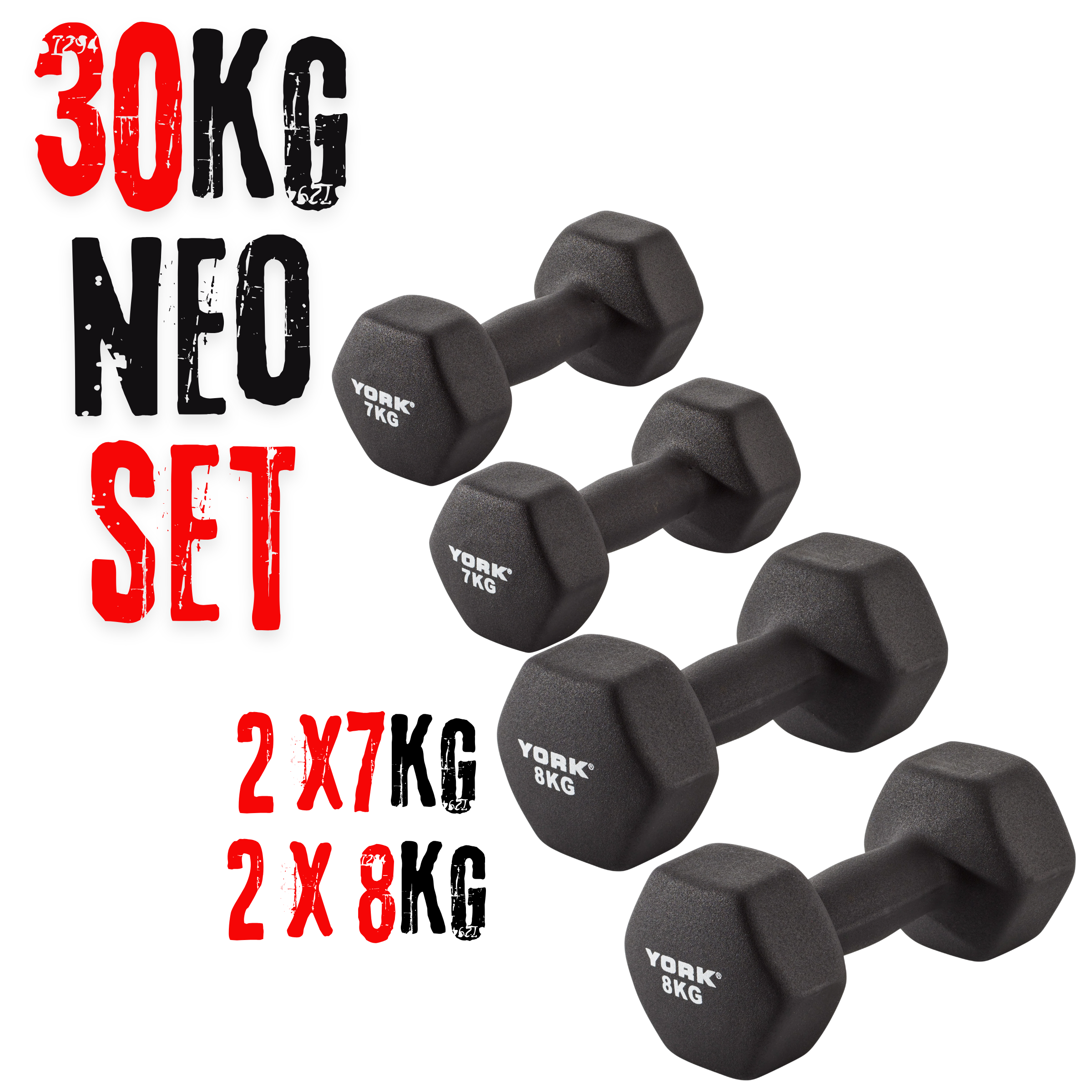 Barbell 30kg Neo Hex Dumbbells Bundle set