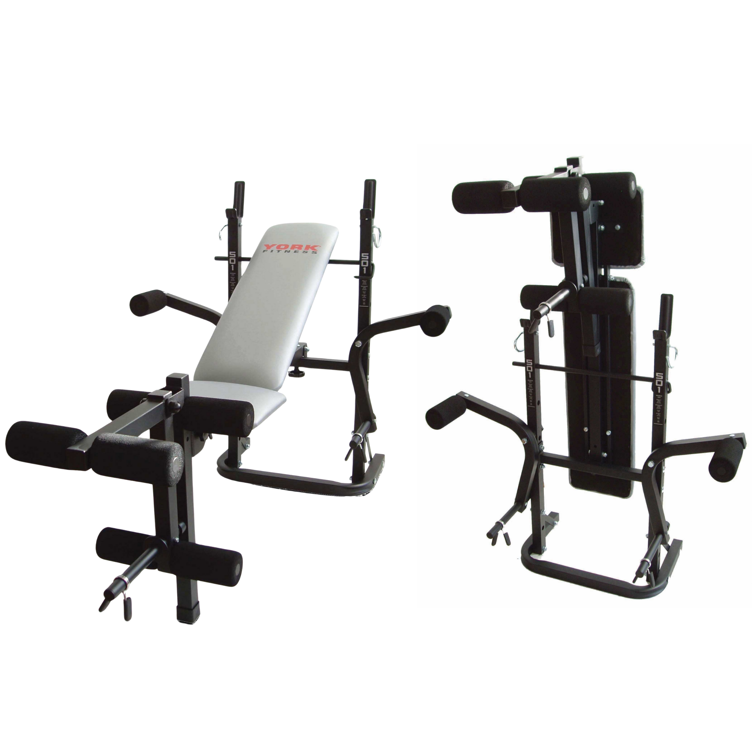 Fitness B501 Folding Barbell Bench Bundle Set - Image 4
