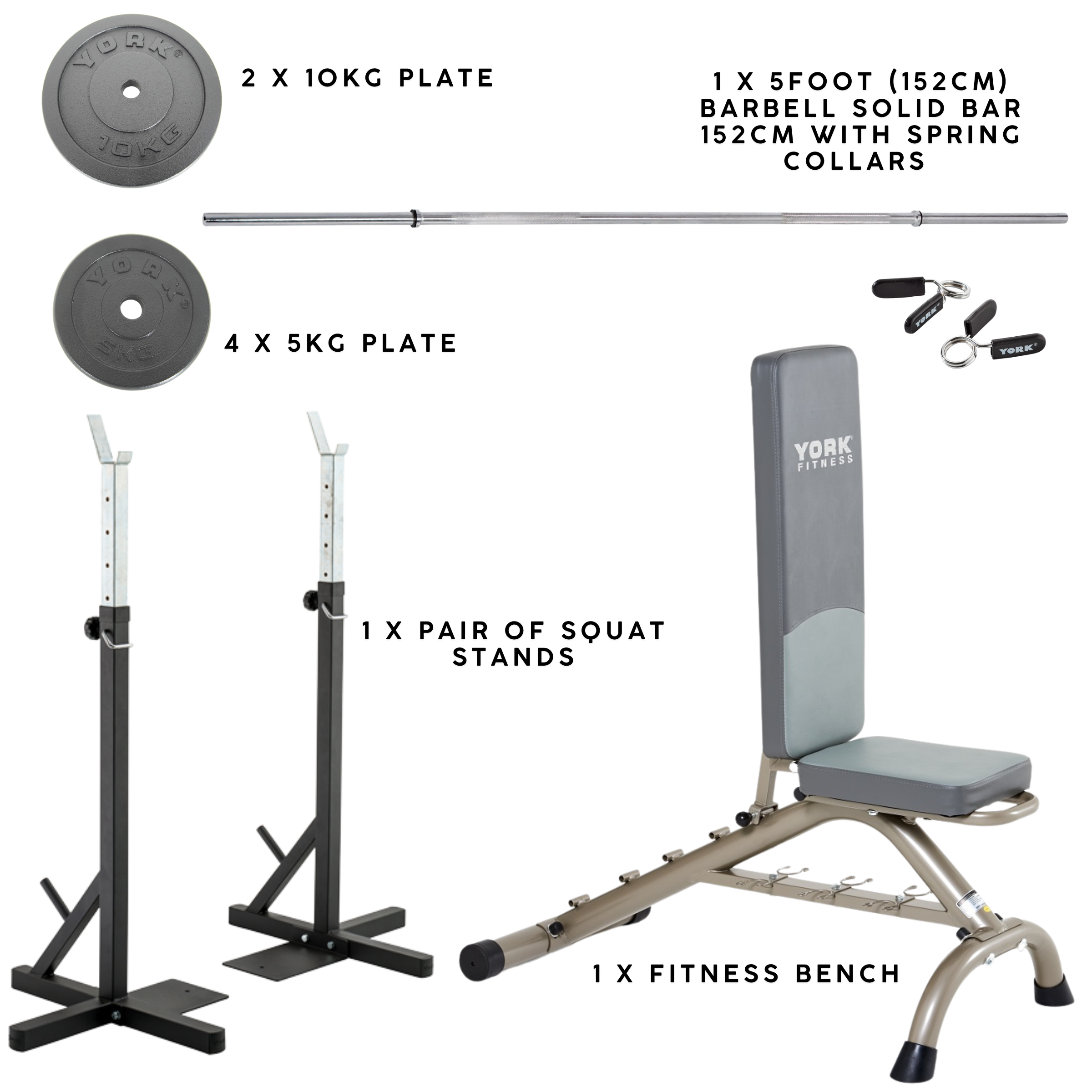Fitness Home V2 Squat Set - Plain Bar version - Image 2