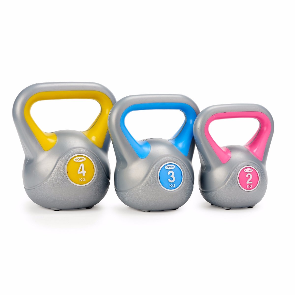 Premium FitnessTech Vinyl Kettlebell Set | 2 KG, 3 KG, 4 KG