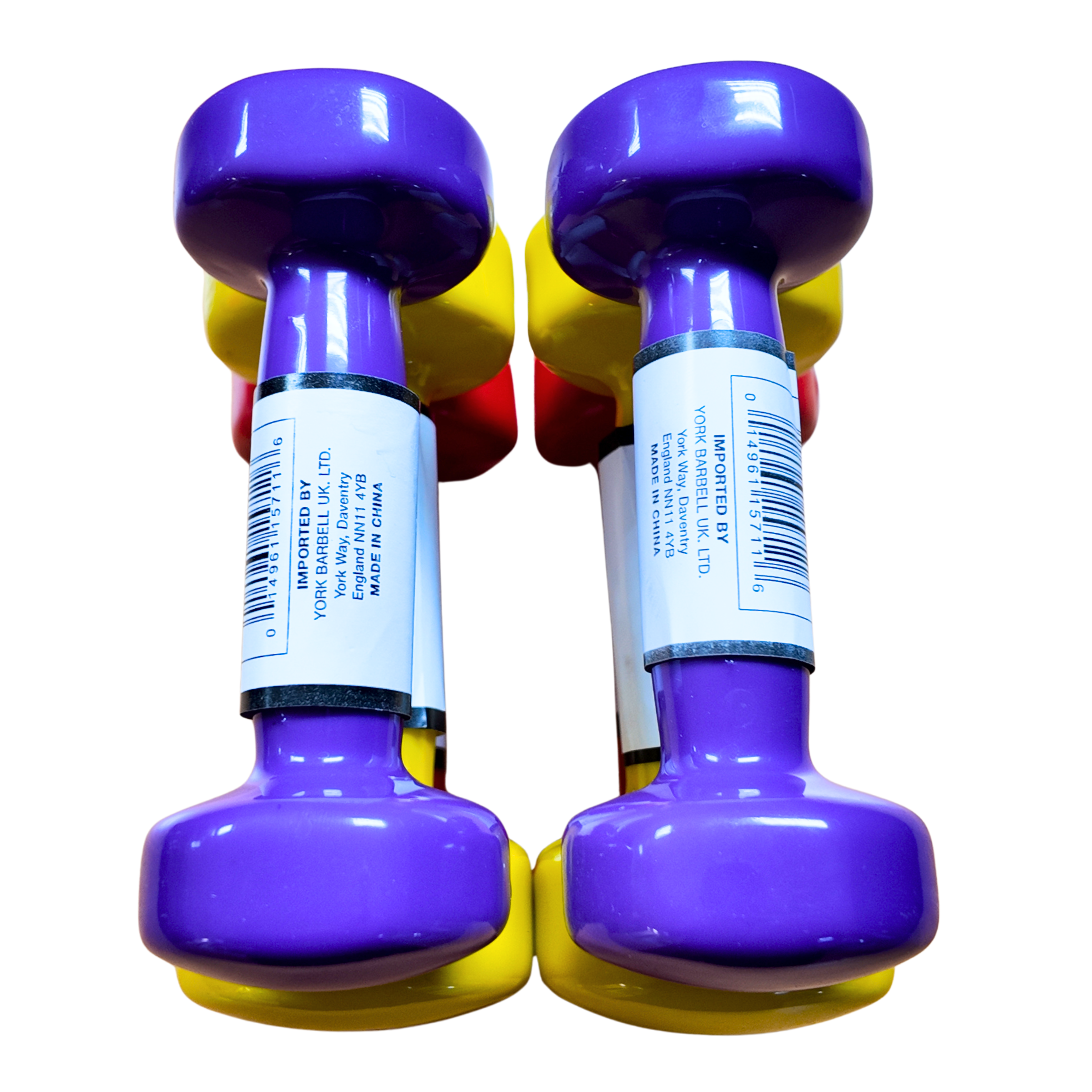 Premium FitnessTech Vinyl Dipped Dumbbells 17kg Set Bundle - Image 3